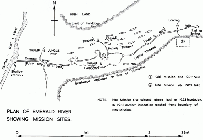 Douglas Mawson Cyclone 1923 plan of Emerald River